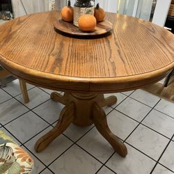 Solid wood table with leaf