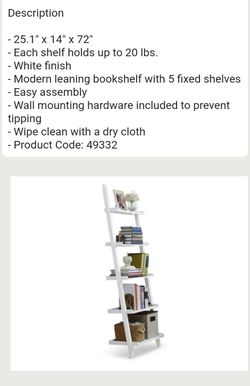 Sohl furniture leaning bookshelf discount