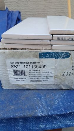Cerámica para pared de 3 x 12 caja de 24 pzas