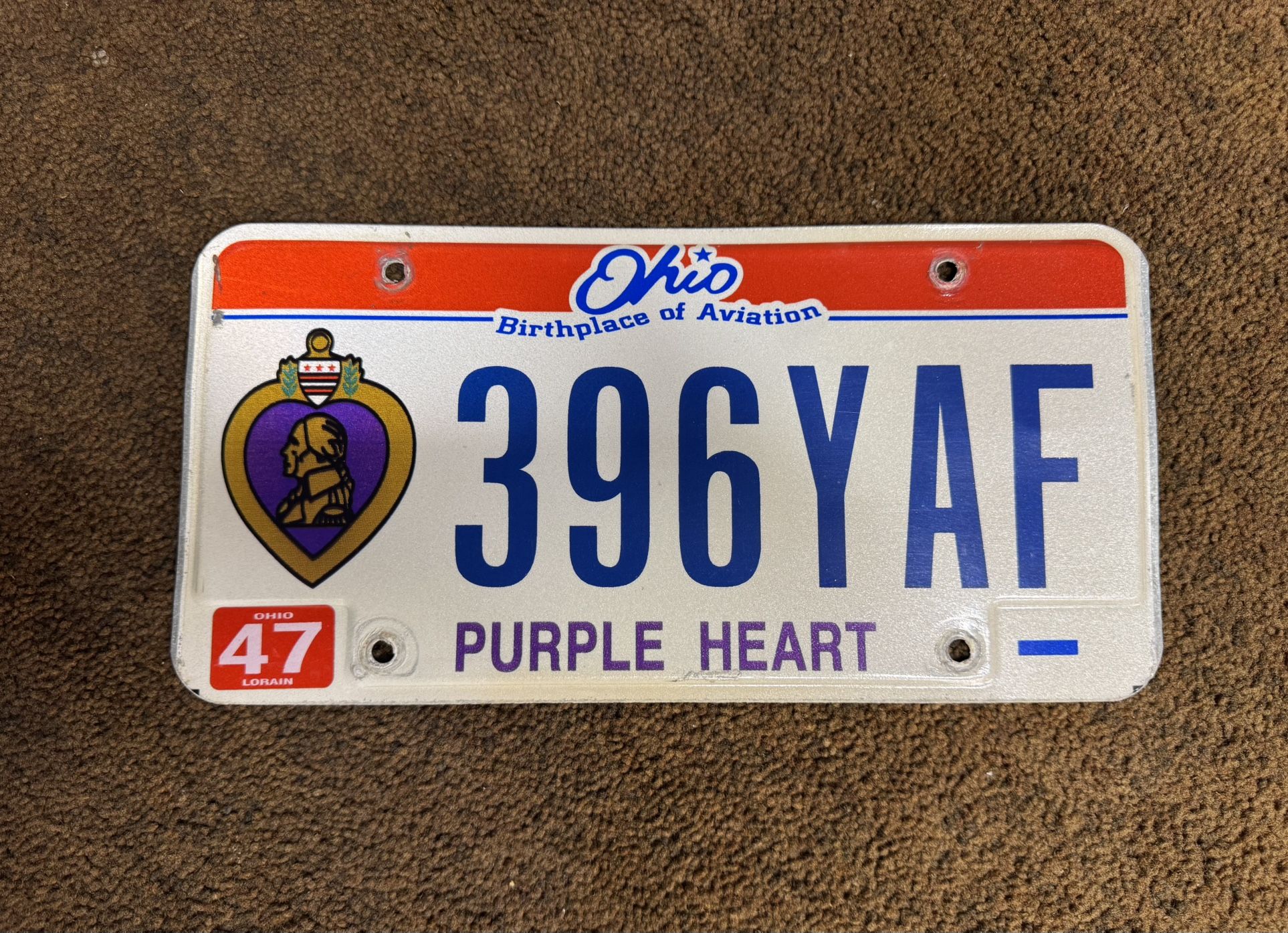 Retired Ohio License Plate