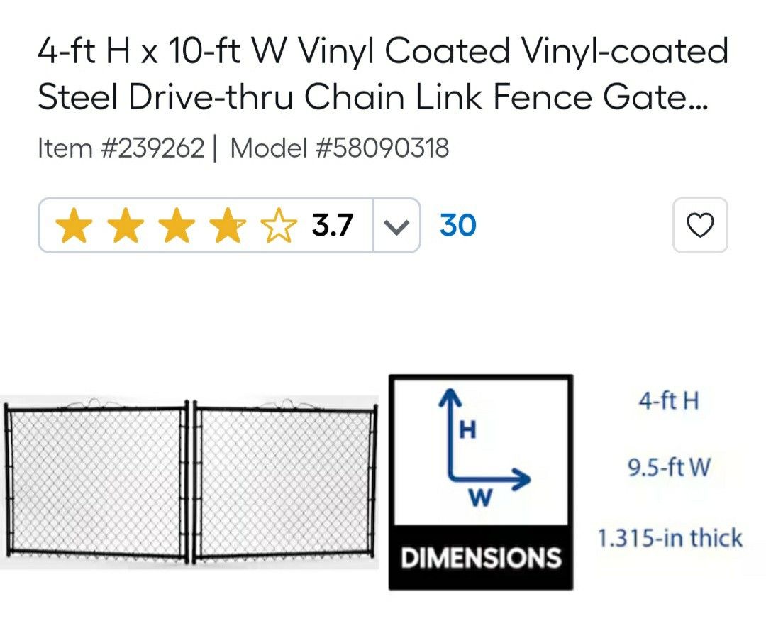 Vinyl Coated Chain Link Fence Gate