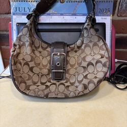 Tan Coach Hobo Bag