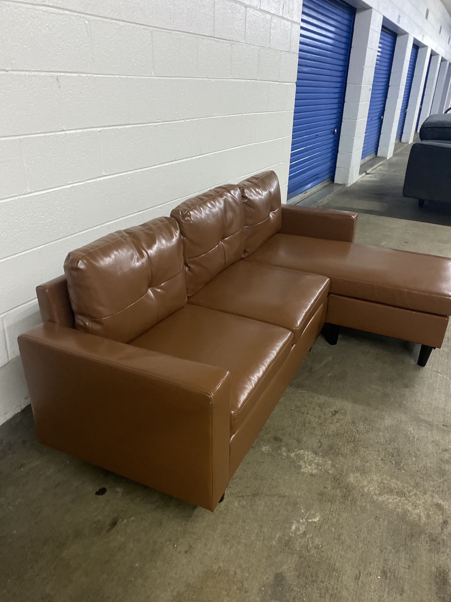 Leather Sectional Couch - Free Delivery 