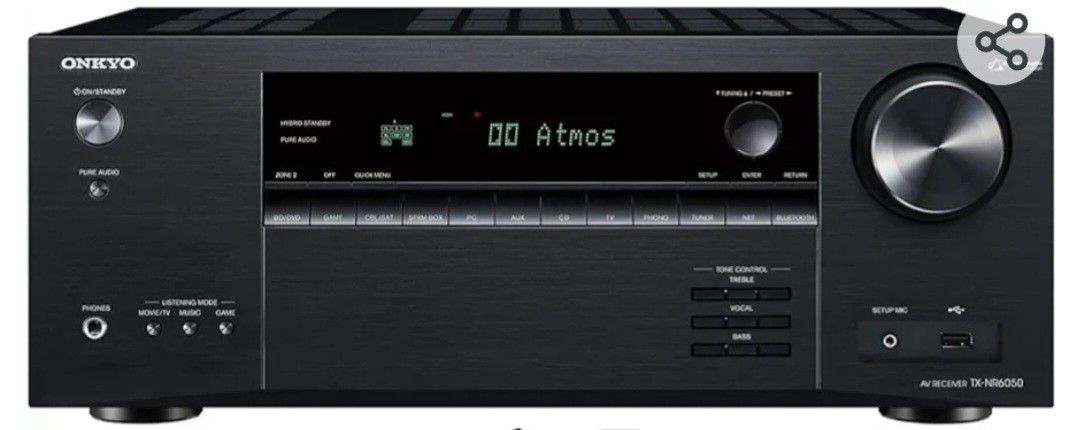 Onkyo TX-NR6050 + 7.2 Channel Network Home Theater | Smart AV Receiver |