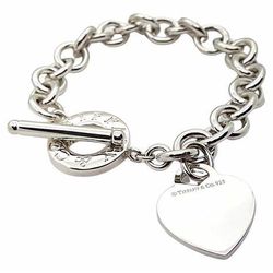 AUTHENTIC Tiffany & Co Sterling Silver Heart Toggle Bracelet (Retail $725)