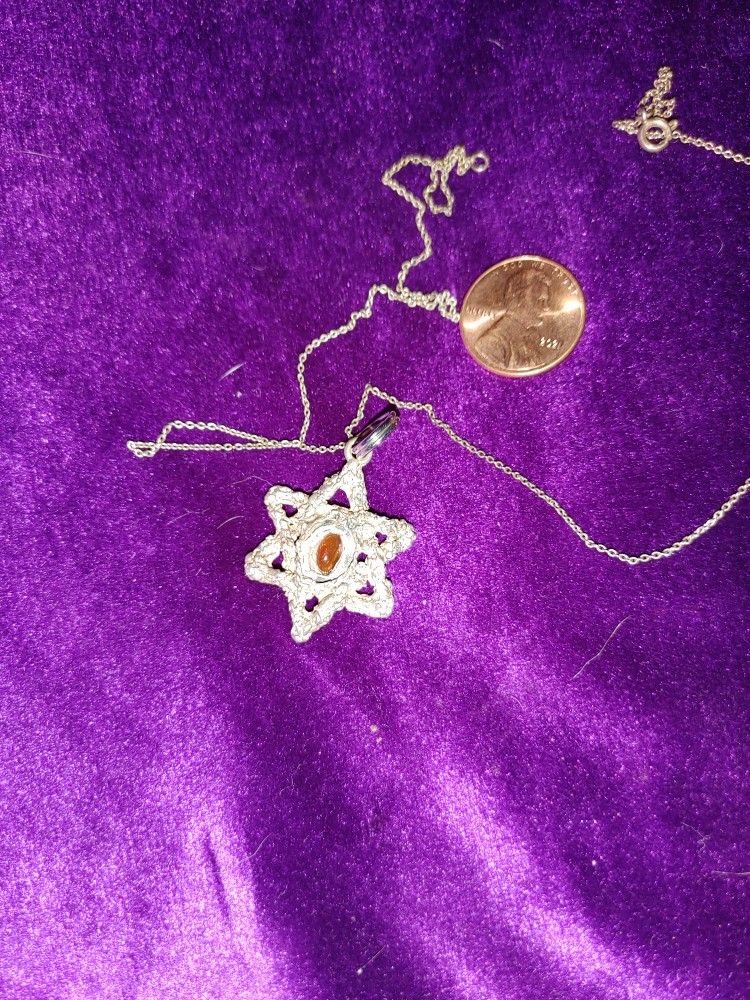 Star of David Charm Necklace