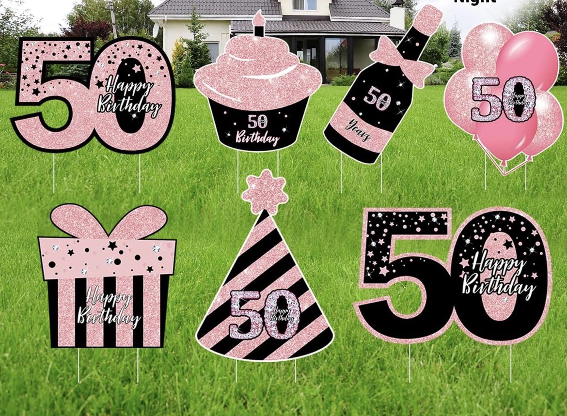 Brand New - 50th Birthday Yard Signs 