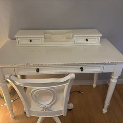 pottery barn desk + chair set