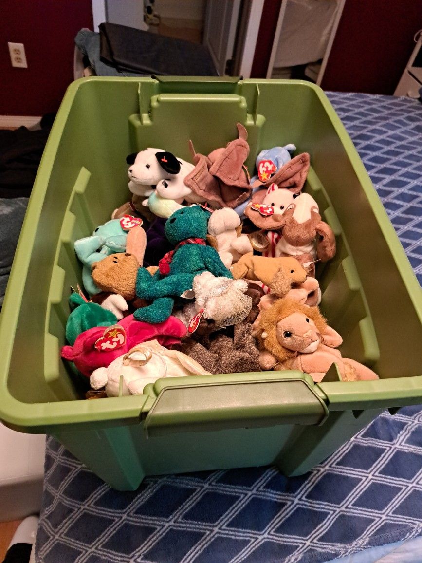 Giant Bin Of Beanie Babies