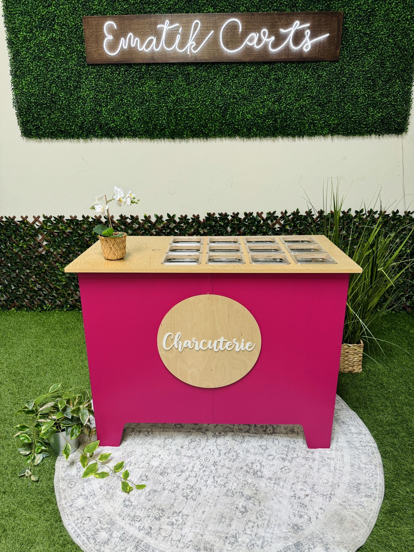 Foldable 4ft Table Charcuterie Cart Trays & Sign Not Included New Ready For Pick Up!