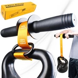 VAIIO Forearm Strengthener and Wrist Roller with Quick Locking Mechanism - Durable PVC Anti-Slip Grip Handles - Perfect for Men and Women - Ideal for 