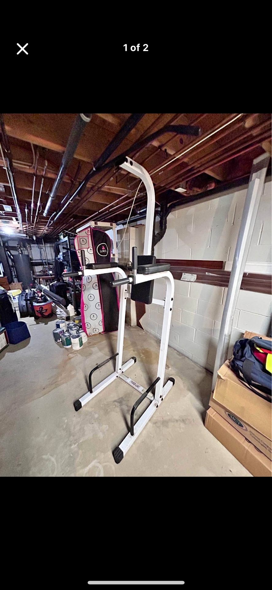 Power station pull up bar and dip rack