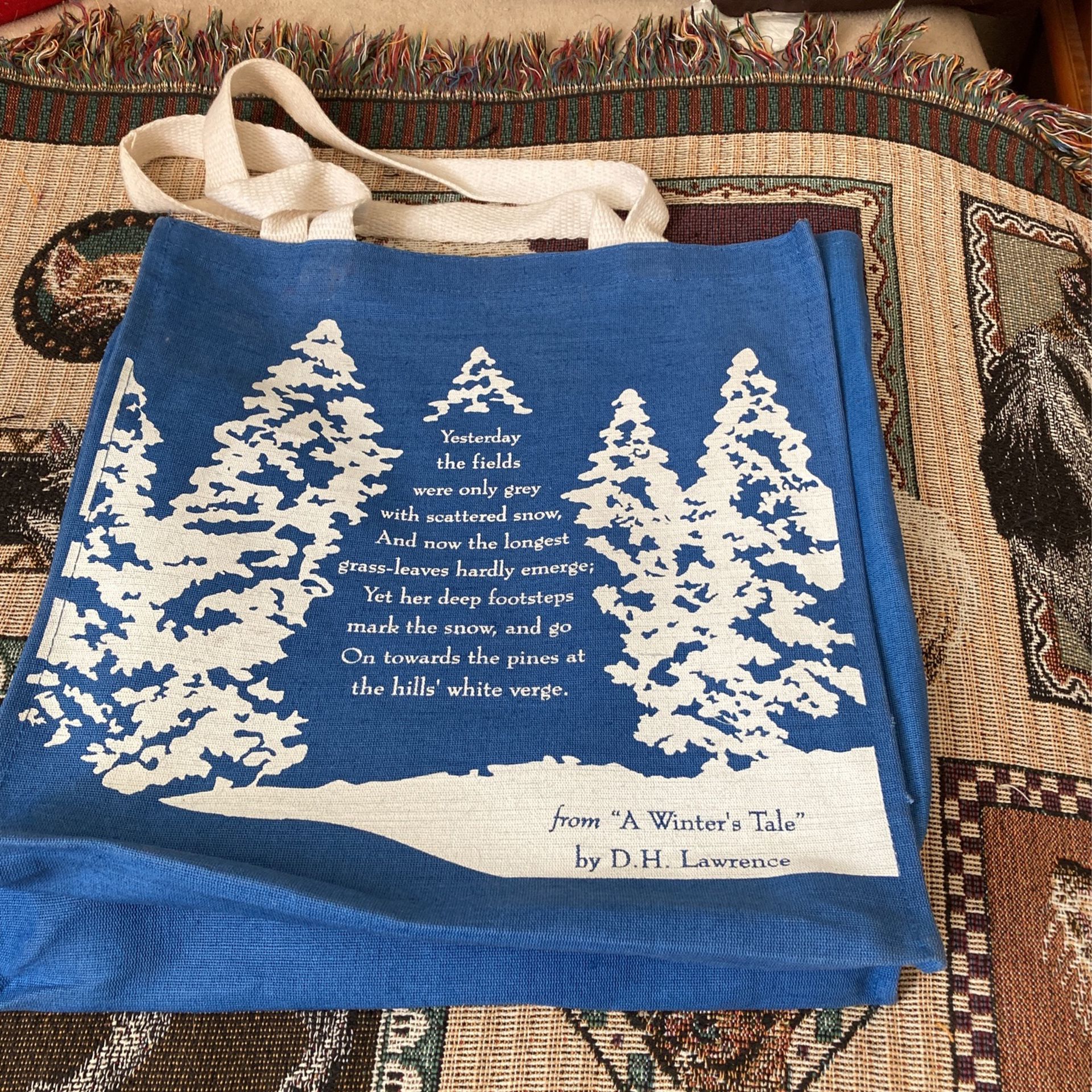 DH Lawrence Quote Tote Bag