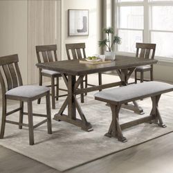 $599 TABLE WITH CHAIRS AND BENCH 