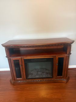 Electric fireplace and console