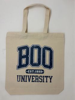 Halloween Boo University Canvas Tote Bag