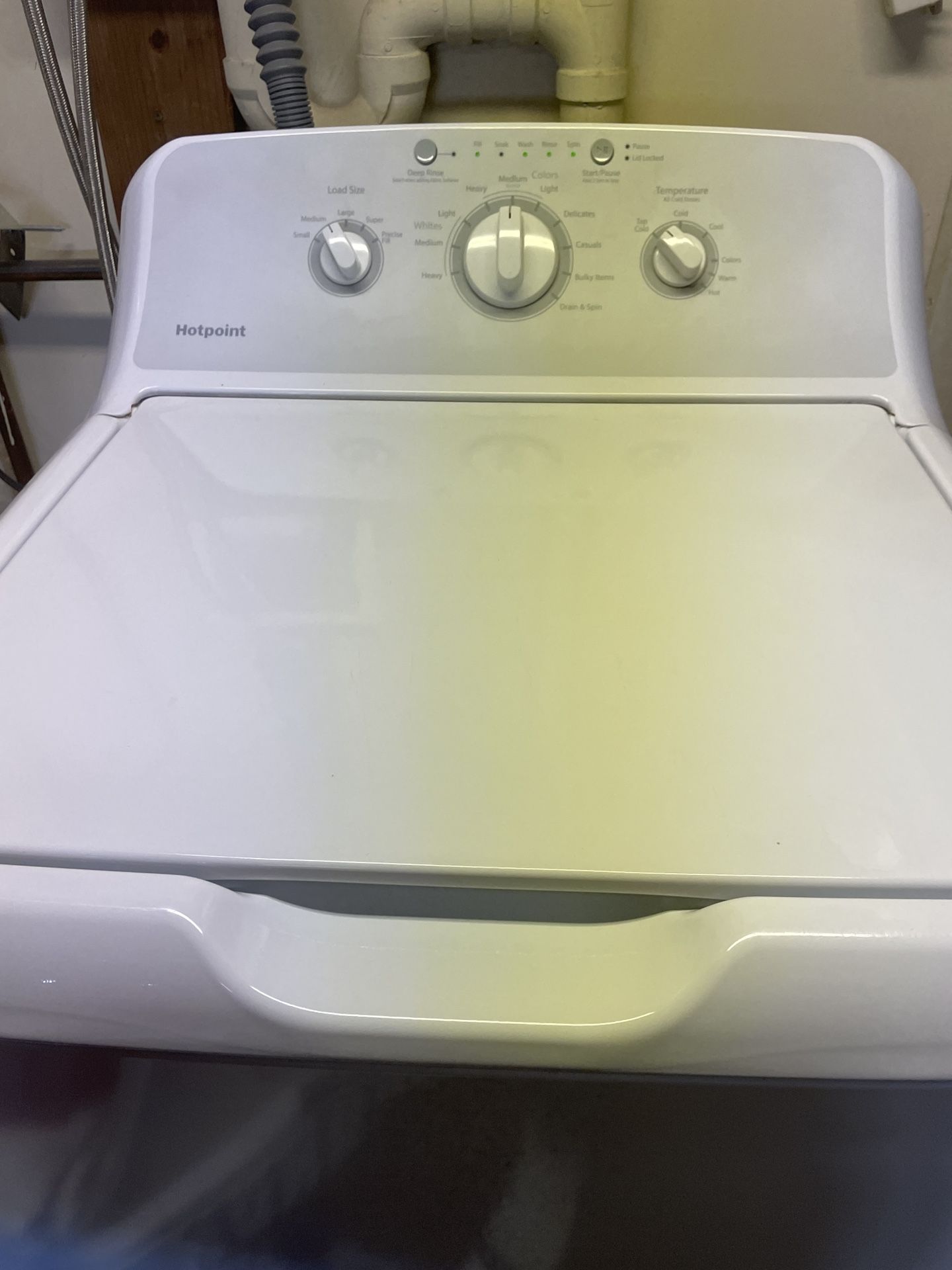 hotpoint 3.8 top load washer