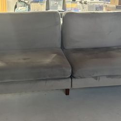 soft fabric Folding Futon Sofa : grey