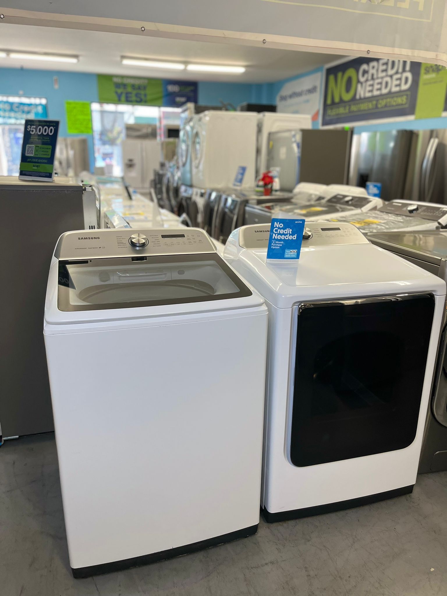 SAMSUNG WASHER AND DRYER SET (GAS)