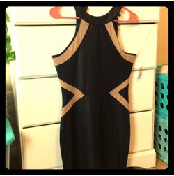 Dress with mesh cut outs