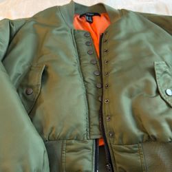 Forever 21 Olive Bomber Jacket