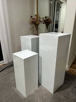 RENT, 3Pcs Pedestal Stand,Metal Stands for Wedding Party Art Decor