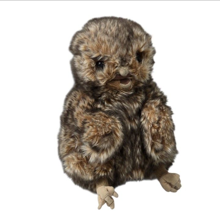 Folkmanis Plush Owlet Hand Puppet Stuffed Baby Owl Realistic Owl 9" Brown