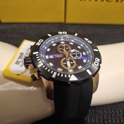 MEN'S NEW LUXURY SPORTY BIG FACE WITH BLACK SILICONE STRAP ORIGINAL IN*VIC*TA CHRONO ⌚️