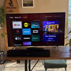 TCL 40in Roku TV with BOSE SOUNDBAR