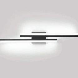 Presde 32in Modern LED Bathroom Light Black Tiered Open Box Like New 