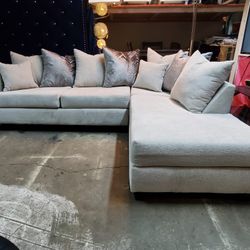 Beautiful Grey Sectional On Sale 