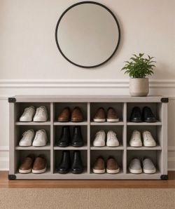 53 inch Large 15 Pair Shoe Storage Bench