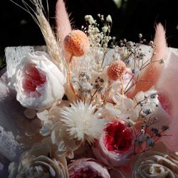 Pink Preserved Flower Bouquet With Fragrance 