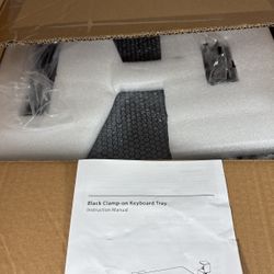Black Clamp -on Keyboard Tray