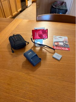 Canon PowerShot ELPH 300 HS Red Digital Camera Bundle - 12.1MP (Complete Kit!)