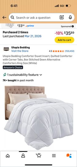Utopia Bedding Comforter Duvet Insert, Quilted Comforter with Corner Tabs, Box Stitched Down - KING - NEW