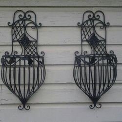 Wall Decor Iron Plant Holders  26in H