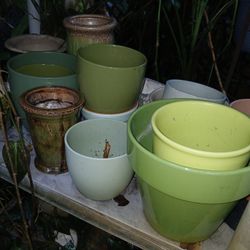 Ceramic Houseplant Pots Many Colors