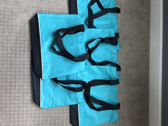 Teal Shoulder Tote Bags with Zipper