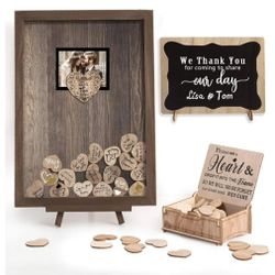 Y&K Homish Rustic Alternative Guest Book Frame 