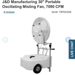 30”    Misting fan