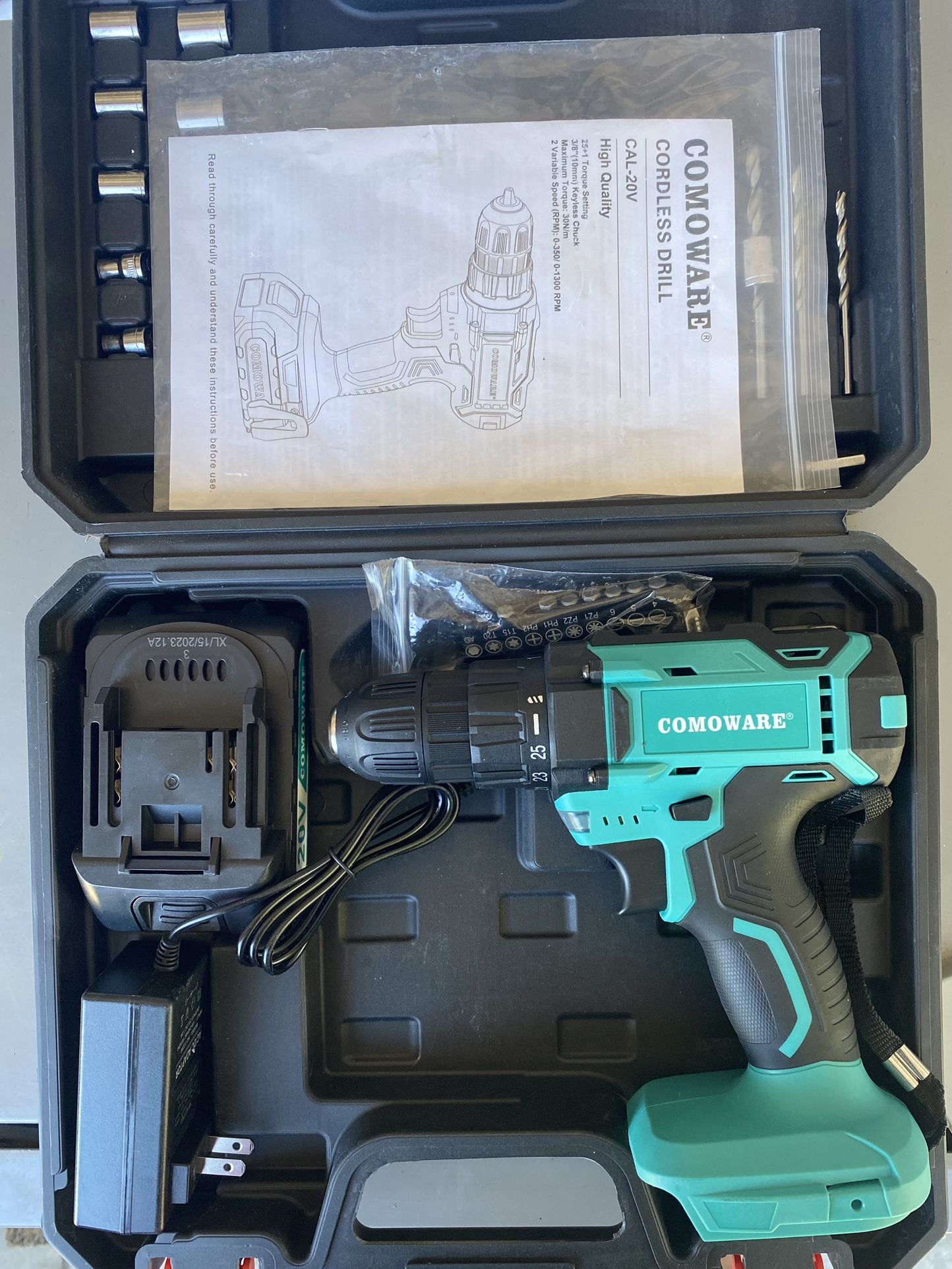 Electrical Drill Set 20V Cordless Comoware