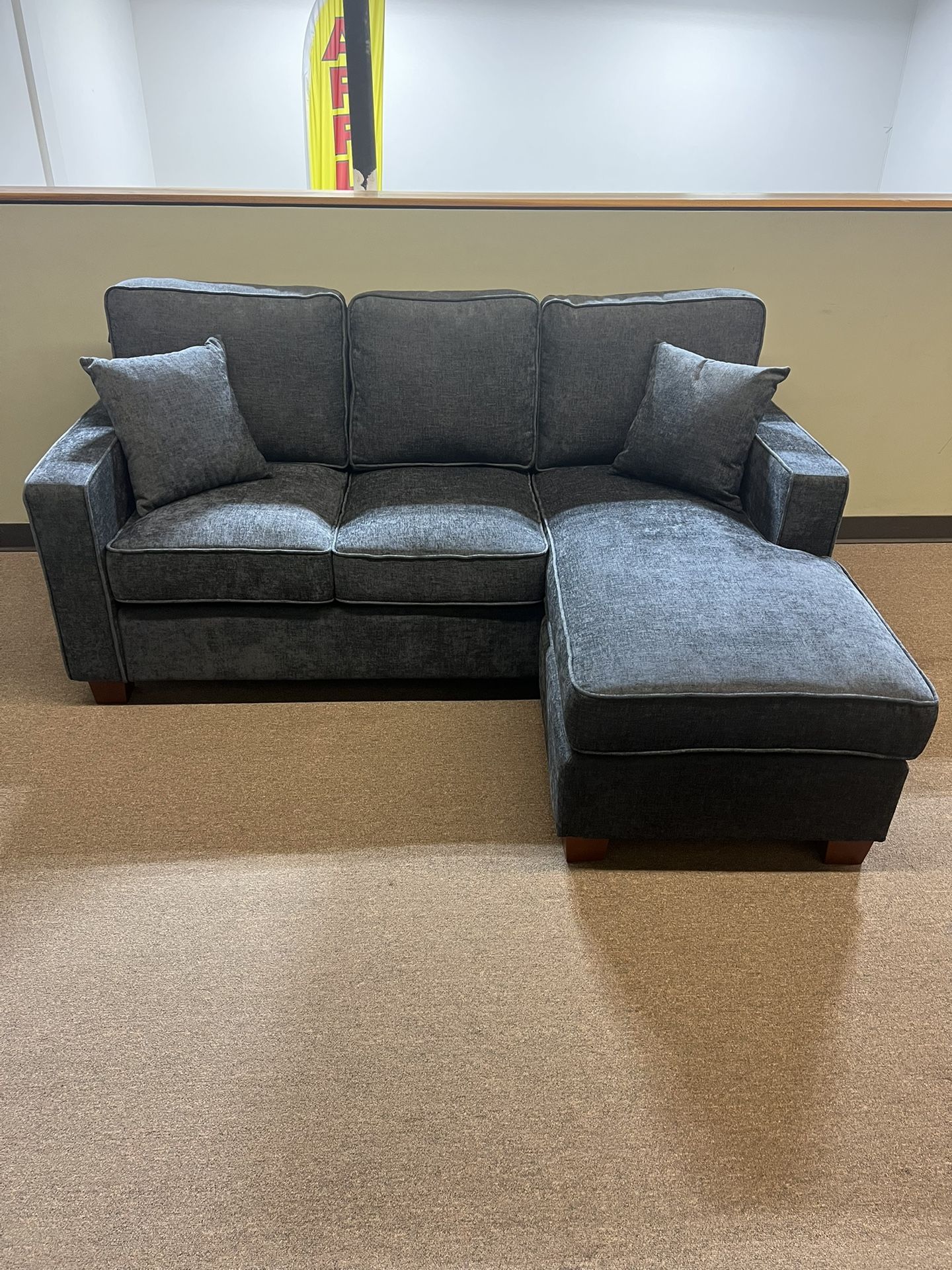 New L-Shaped Sofa (Navy Color) 3-seater Sectional