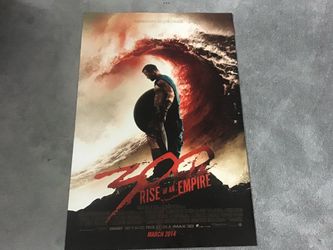 2014 300: Rise of an Empire Movie Poster Large 38.5” x 26” Double Sided Warner Bros. Picture Hollywood Promo