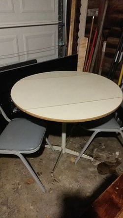 Folding table and chairs