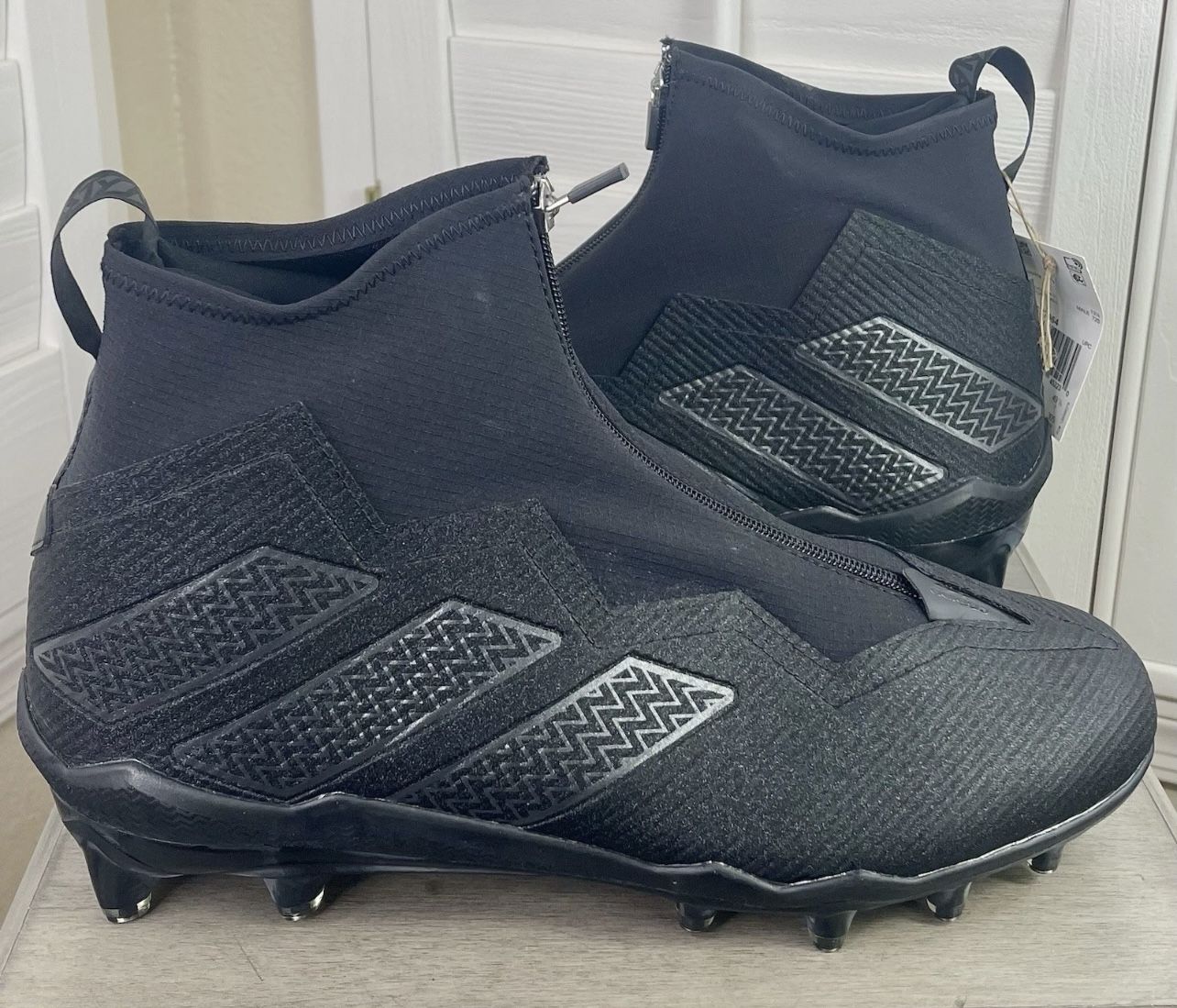 Adidas Nasty High Top Zip Black Football Cleats GX7964 Men's