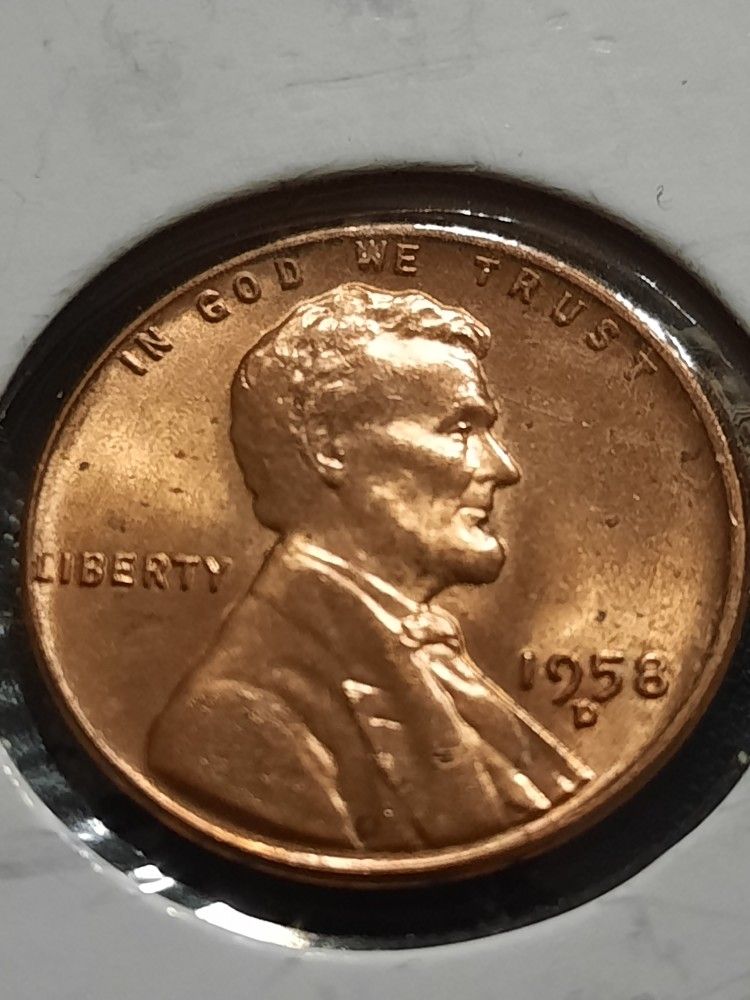 1958-D- M s wheat penny