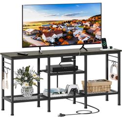 TV Stand with Power Outlets, Entertainment Center