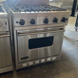 Viking 30”Wide Gas Range Stove Stainless Steel 4 Burners 
