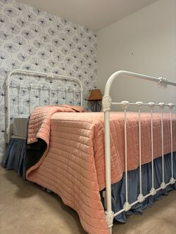 White Metal Bed Frame